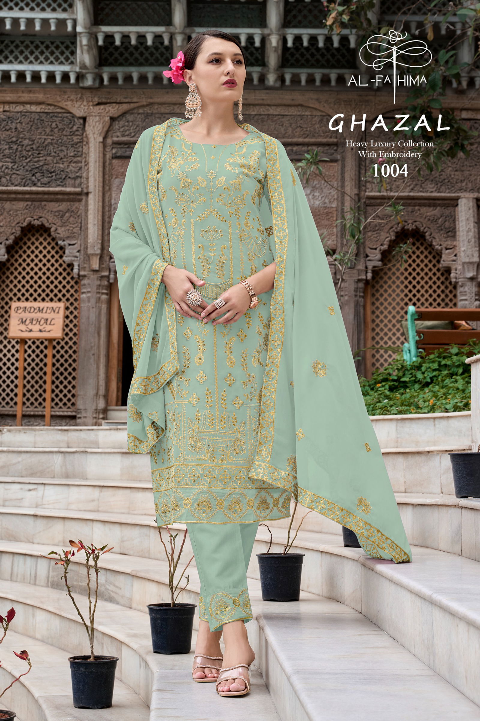 Al Fathima Ghazal Embroidery Georgette Readymade Suits Wholesale Price In Surat